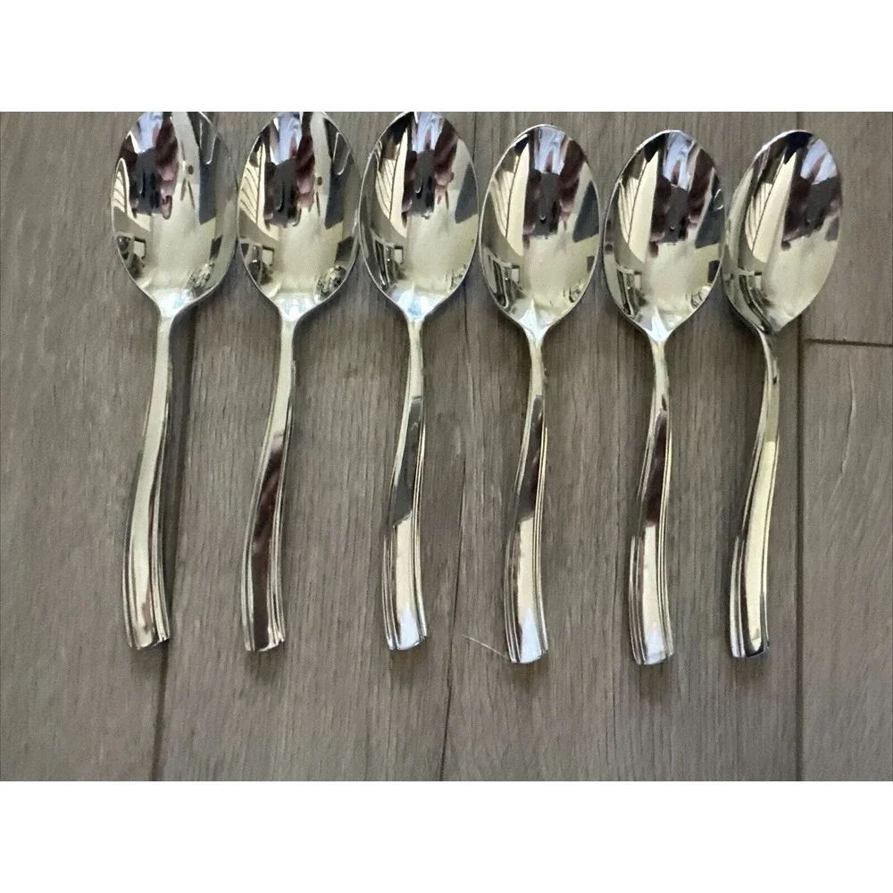 6 PCs Oneida Griffith 18/10 Wavy  Stainless 6‎ 3/8